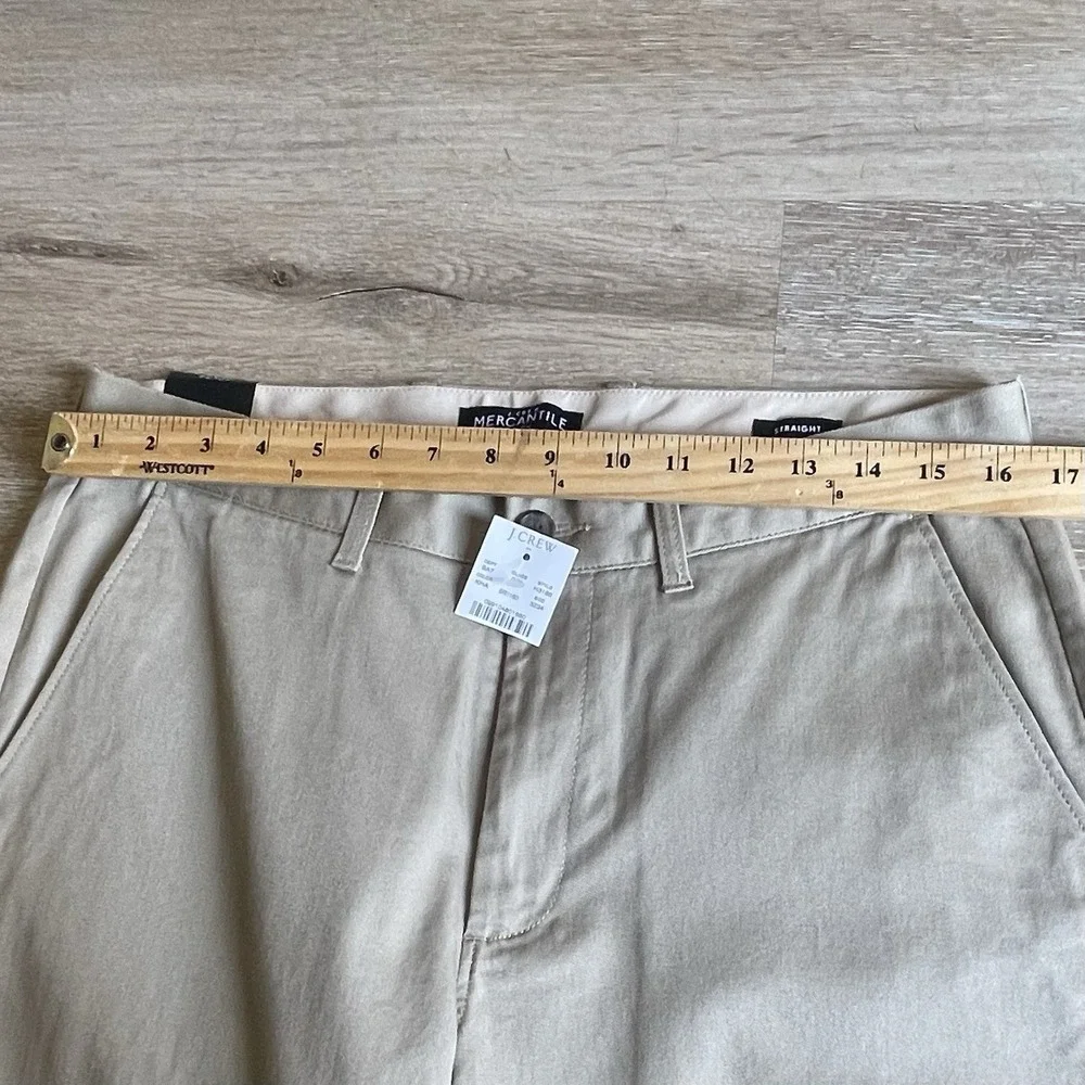 NWT J.Crew Mercantile Mens Classic Tan Flex Chino Pants 32x34